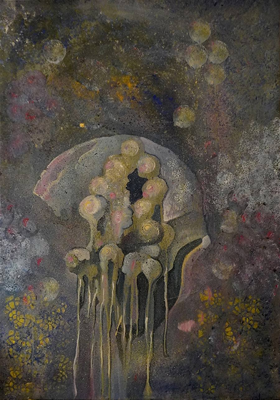 Paweł Batura oil painting Anisotropy IV, contemporary abstract art