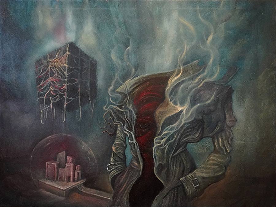Paweł Batura oil painting Dissociation Of Uniformity, organic abstract painting